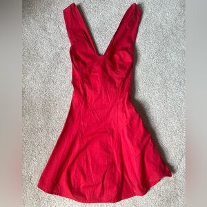 Free People Red Fit and Flare Mini Dress